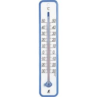 シンワ測定 シンワ 寒暖計 プラスチック製 30cmブルー
