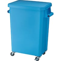 リス RISU 厨房用キャスターペール70L 排水栓付 ブルー