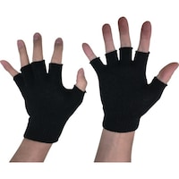 勝星産業 勝星 のびのびマジック手袋指切(ボツなし) 黒