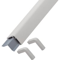 日本緑十字社 緑十字 コーナー用ガードパッド アイボリ GPSI 65×65×1000mm ビス6個付