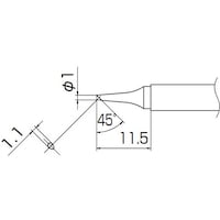 白光 白光 こて先 1BC型 面のみ
