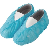 川西工業 川西 不織布使いきりシューズカバー ブルー 100枚入り