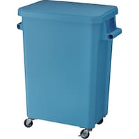 テラモト テラモト 厨房用キャスターペール 排水栓付 70L ブルー