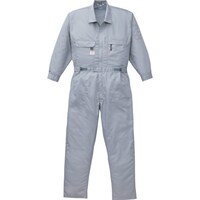 空調服 綿・ポリ混紡空調つなぎ服 ウェアのみ グレ