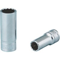 京都機械工具 KTC 9.5sq.セミディープソケット(十二角)パック・台紙仕様 差込角9.5mm B3M18W袋入り