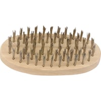 イチネンアクセス ストロングツール 木柄ワイヤーブラシ 小判型 ステンレス線 線径0.3mm