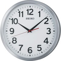 セイコーウォッチ SEIKO 電波掛時計 直径305×46 金属枠 アルミ光沢