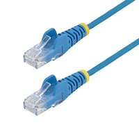 スターテック カテゴリ6 LANケーブル/2m/ブルー/極細タイプ/RJ45コネクター/ツメ折れ防止機構付/CAT6