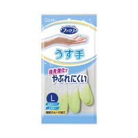 ファミリー ビニールうす手指先強化 L グリーン
