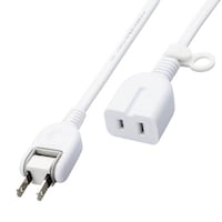 エレコム 延長コード 2m 1個口 電源タップ コンセント 絶縁キャップ ホワイト