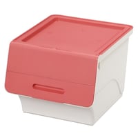 サンカ 収納ボックス 前開き フロック30 深型 幅39×奥行46×高さ31cm 4段階ストッパー ピンク