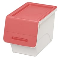 サンカ 収納ボックス 前開き フロック 30 スリム 深型 幅29×奥行46×高さ31cm 4段階ストッパー ピンク