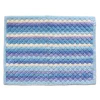 バスマット 足拭きマット 乾度良好 ブルー×2