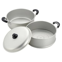 アルミ2段蒸し器 30cm ニューセレット