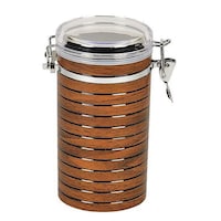 パール金属 保存容器 ロック式 キャニスター 円筒型 1100ml スプーン付