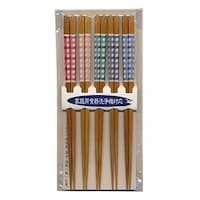 イシダ 客用箸 ギンガムチェック 5膳組