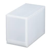 サンカ 収納ケース ナチュラ クリアモジュール スリムL 幅18.8×奥行35.5×高さ25cm クリア