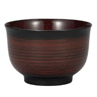 宮本産業 汁椀 460ml 日本製 クリーンコート 羽反型 刷毛目 曙