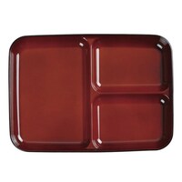 宮本産業 プレート レクタングル 21cm クリーンコート レッド 赤溜 プラスチック