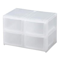 サンカ 収納ケース 引き出し 幅39×奥行26.5×高さ26.5cm ワイド 深ショート4段 クリア