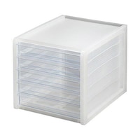 サンカ レターケース A4 浅5段 半透明 squ+ ナチュラ ソーフィス