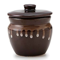 丸利玉樹利喜蔵商店 漬物容器 240ml ミニカメ 2号 陶器製 日本製 アメ