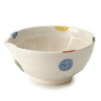 丸利玉樹利喜蔵商店 すり鉢 6号 20cm 片口 水玉 陶器