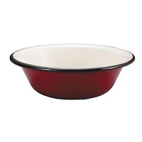 パール金属 アウトドア食器 ボウル 16cm ホーロー お椀 キャプテンスタッグ レッド