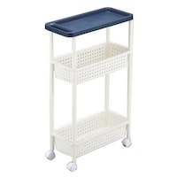 サンカ ランドリーワゴン 3段 スリム S&W サンバッサ ランドリーバスケット キャスター付き