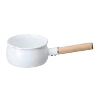 パール金属 ミルクパン 15cm IH対応 ホーロー アミュレット ホワイト