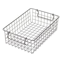 パール金属 ワイヤーバスケット スタッキング L バスケット かご スチール ブラウン ブラウン