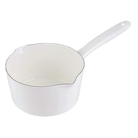 パール金属 ミルクパン 15cm IH対応 ホーロー 計量目盛り付き プチクック ホワイト