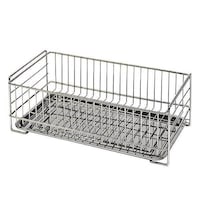 パール金属 水切りラック スリム どこでも置けるトレー付き ステンレス製 アットアクア