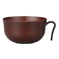 宮本産業 汁椀 320ml 持ち手付き Woody プラスチック ローズ