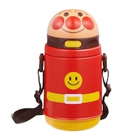 レック 水筒 キッズ アンパンマン 400ml ストロー プラスチック ダイカットボトル