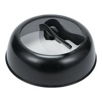 パール金属 蓋 スタンドプレートカバー 丸型 直径22cm 窓付 スタンド シリコン加工