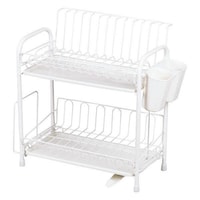 パール金属 水切りカゴ スリム アレスタ 水切りラック 2段