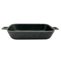 グラタン皿 23cm 持ち手付き グレー×2