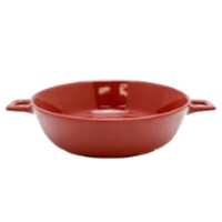 グラタン皿 20.5cm 持ち手付き レッド