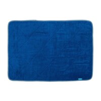 オカ バスマット 50×70cm カララカ タオルバスマット タオル地 洗濯機 乾燥機使用OK ネイビー