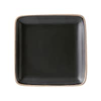 丸利玉樹利喜蔵商店 プレート 14cm スクエアプレート エッジライン 陶器 ブラック