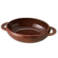 グラタン皿 17cm 窯変 陶器 ブラウン×2