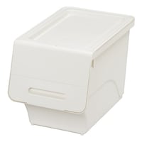 サンカ 収納ボックス 前開き フロック 30 スリム 深型 幅29×奥行46×高さ31cm 4段階ストッパー ホワイト