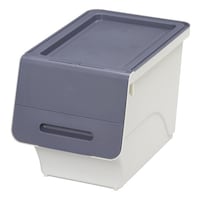 サンカ 収納ボックス 前開き フロック 30 スリム 深型 幅29×奥行46×高さ31cm 4段階ストッパー ネイビー