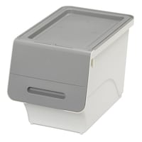 サンカ 収納ボックス 前開き フロック 30 スリム 深型 幅29×奥行46×高さ31cm 4段階ストッパー グレー