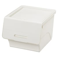 サンカ 収納ボックス 前開き フロック30 深型 幅39×奥行46×高さ31cm 4段階ストッパー ホワイト