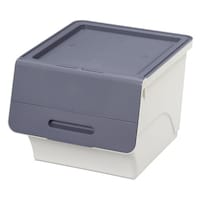 サンカ 収納ボックス 前開き フロック30 深型 幅39×奥行46×高さ31cm 4段階ストッパー ネイビー