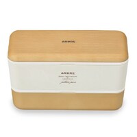 正和 弁当箱 2段 730ml ARBRE 長角ネストランチ メープル