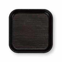 正和 コースター 12cm Nhhome 木目調 プラスチック ダークブラウン