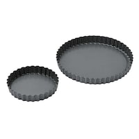 パール金属 タルト型 2個入り 13cm 20cm 底取れ シリコン加工 ステンレス ベイクメイド